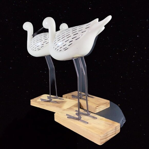 3 Piece Lucier Beach Bird Figurine Set Wood Figurine Home Decor 9”T Decorative - Picture 8 of 8